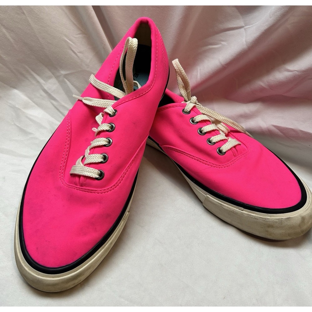 SeaVees Legend Sneaker Womens 9 Hot Pink Neoprene Lace Up Casual Tennis Shoes